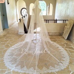 Chantilly Lace Trim Mantilla Veil Eyelash Lace Veil